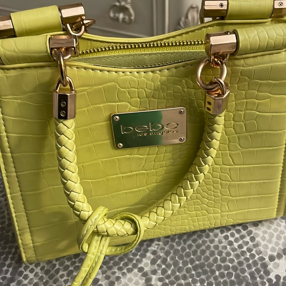 Bebe neon colour cute leather bag